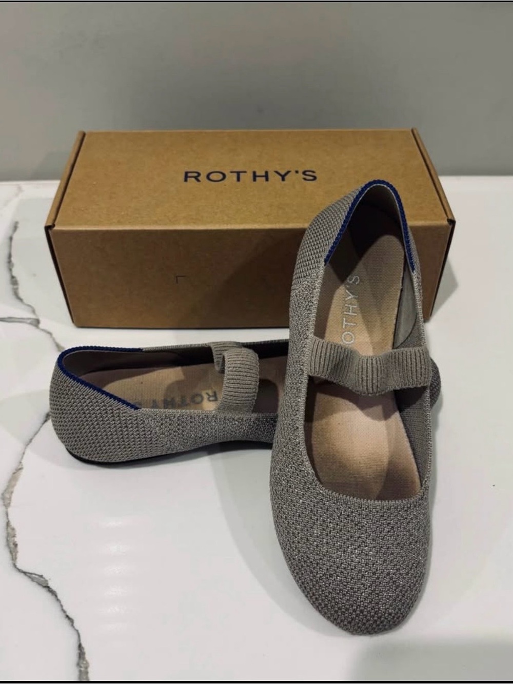 Rothy's Girl's Gray Mary Jane Flats